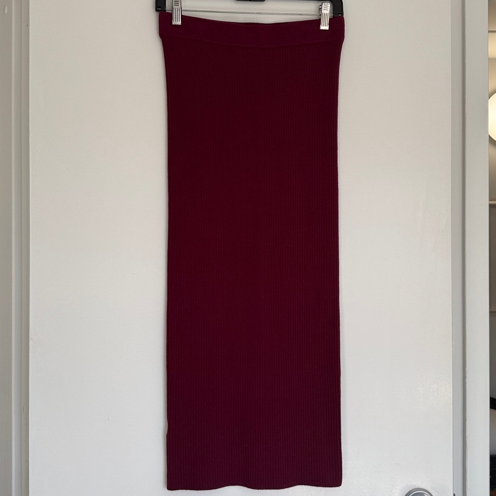 LOFT Women's Burgundy Skirt